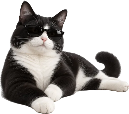 a cat wearing sunglasses